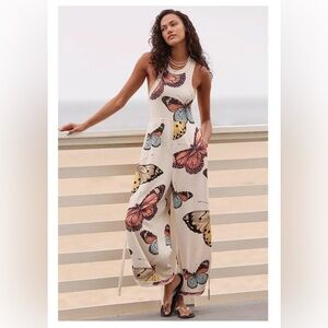 Daily Practice by Anthropologie Plattsburgh Sleeveless Jumpsuit Print L NWOT